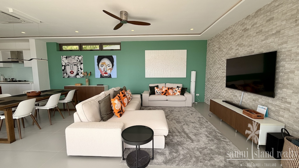Chaweng Noi Modern Sea View Villa Lounge