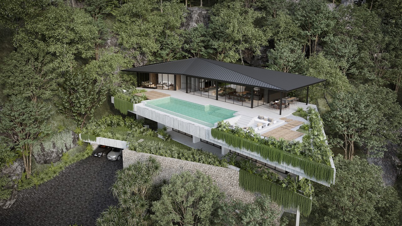 Koh Samui Luxury Lifestyle Property Koh Samui Luxury Lifestyle Property Aerial Render