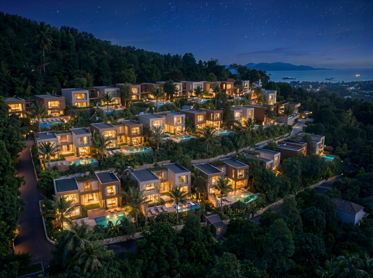 The Pinnacle Samui The Pinnacle Samui Development At Night