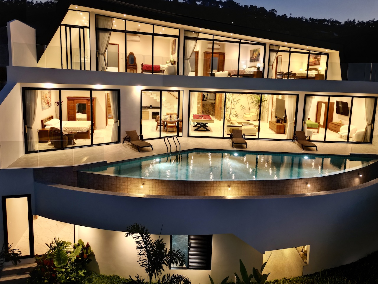 Villa Fantasia Koh Samui Villa Fantasia Koh Samui Exterior Night