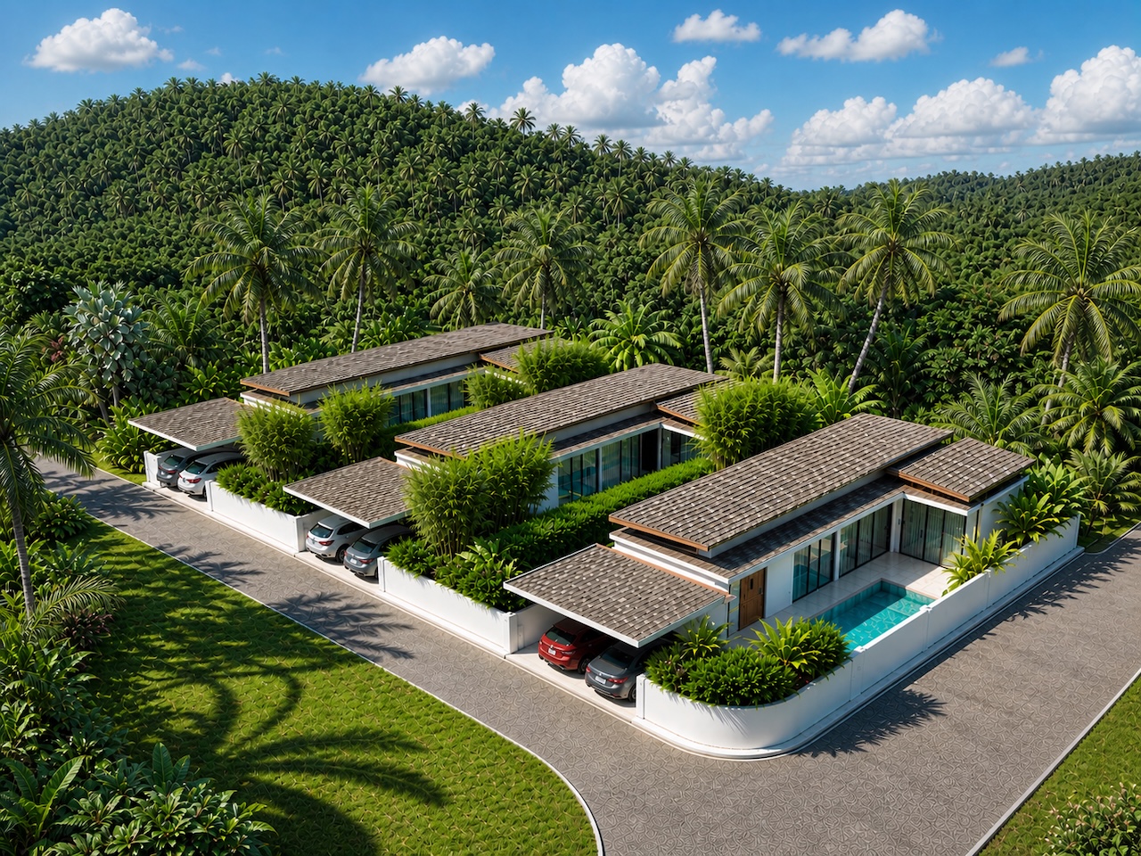 Coconut Valley Villas Coconut Valley Villas Aerial Render