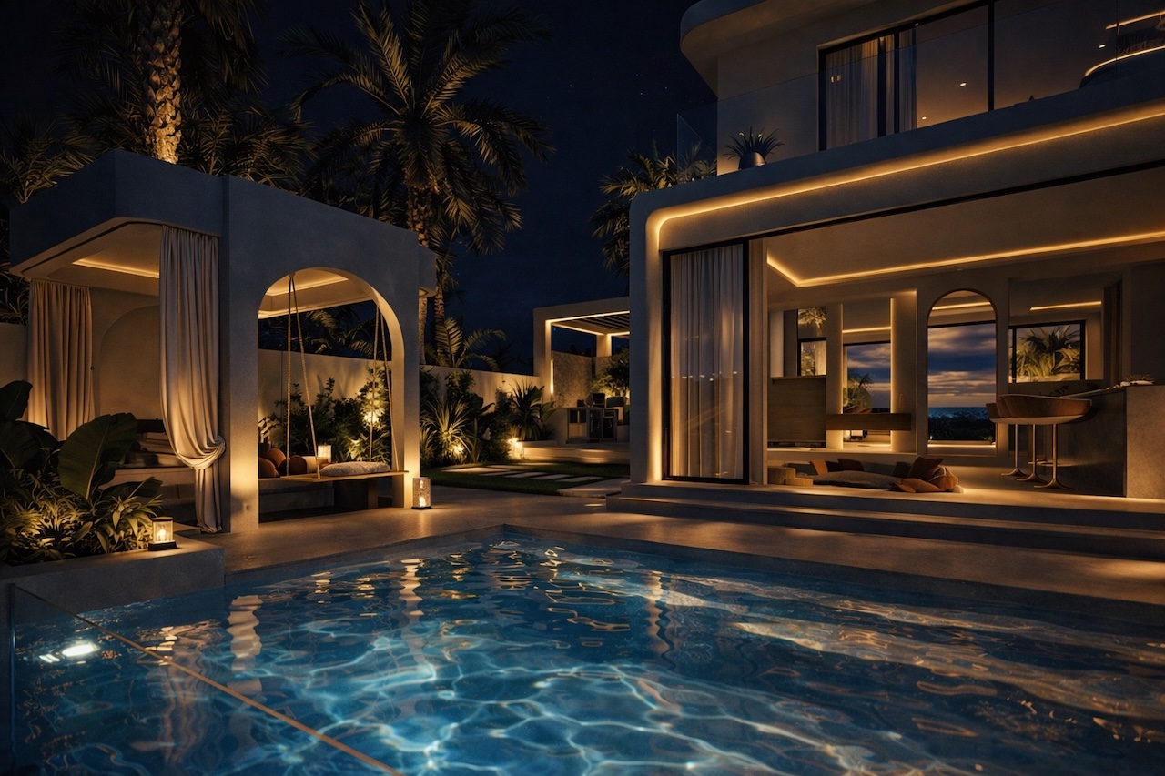 Eterno Koh Phangan 2-Bed Villas Eterno Koh Phangan 2-Bed Villas Exterior Night