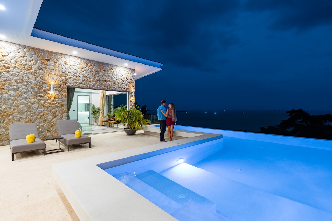 Samui Longterm Villa Rental Samui Longterm Villa Rental Pool Night