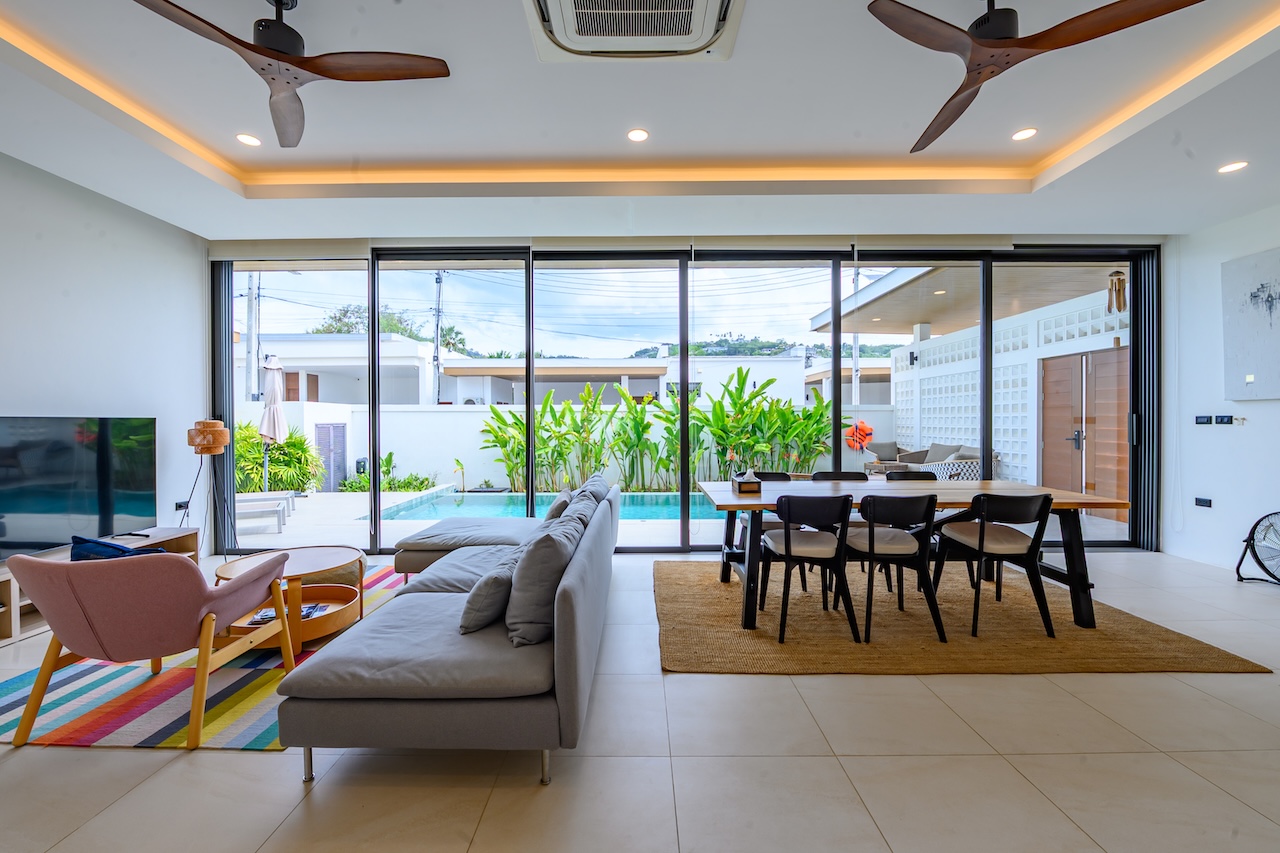 Bophut 2-Bed Pool Villa Living View