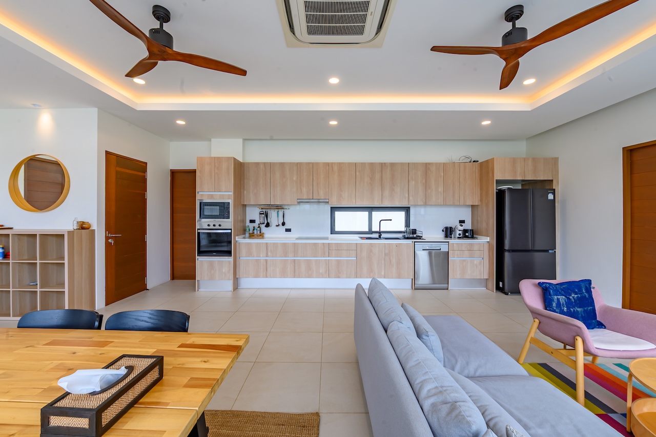 Bophut 2-Bed Pool Villa Open Living Area