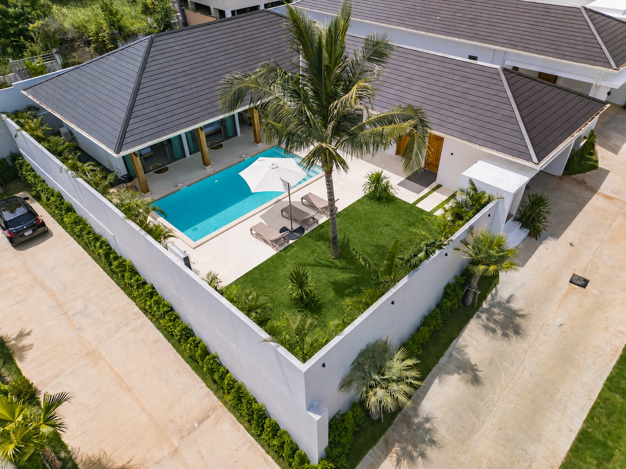 Lamai Modern Contemporary Villa Aerial