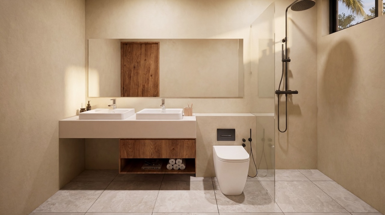 Sacarat Beach 3-Bedroom Villas Sacarat Beach 3-Bedroom Villas Bathroom