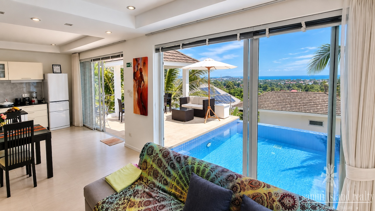 Chaweng 4-Bed Sea View Villa Living View
