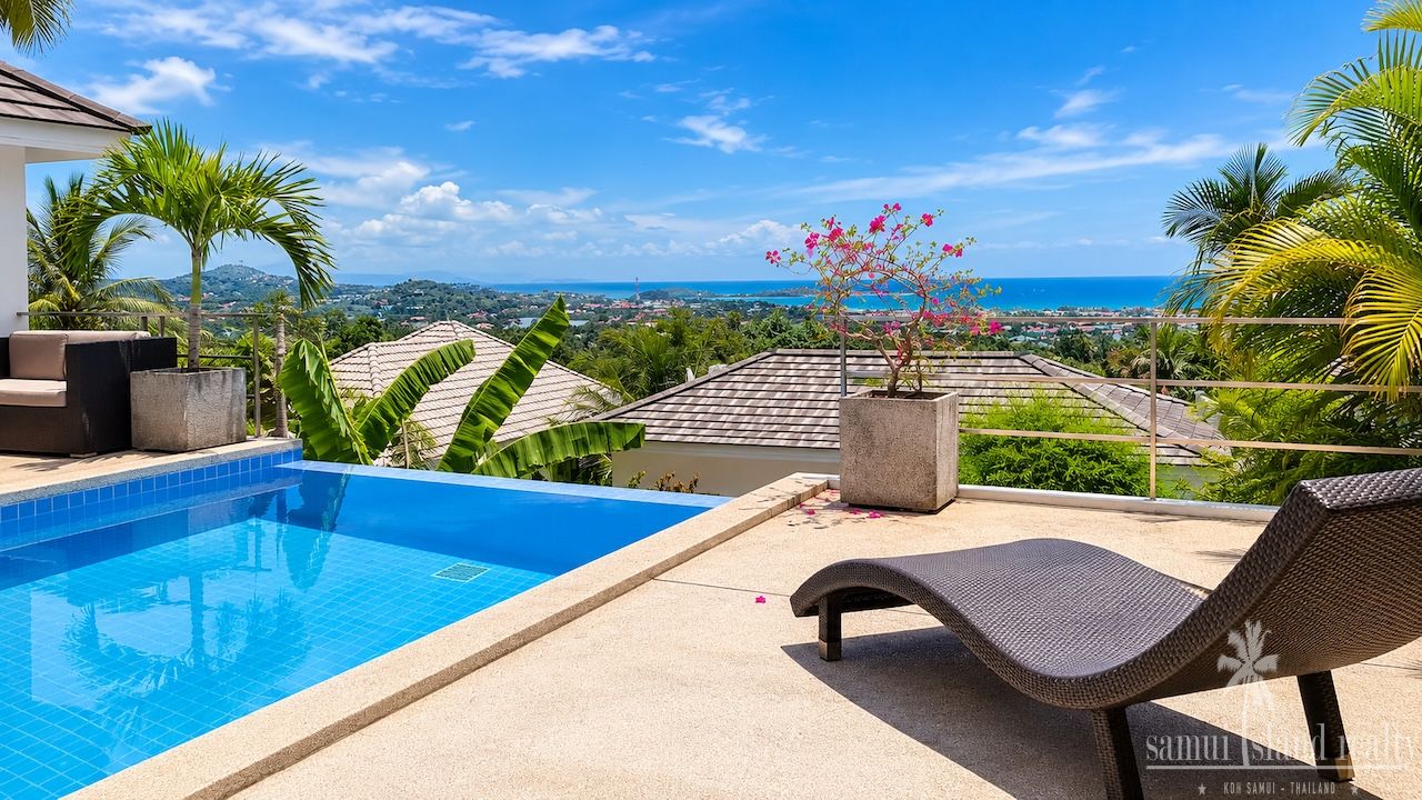 Chaweng 4-Bed Sea View Villa Sun Loungers