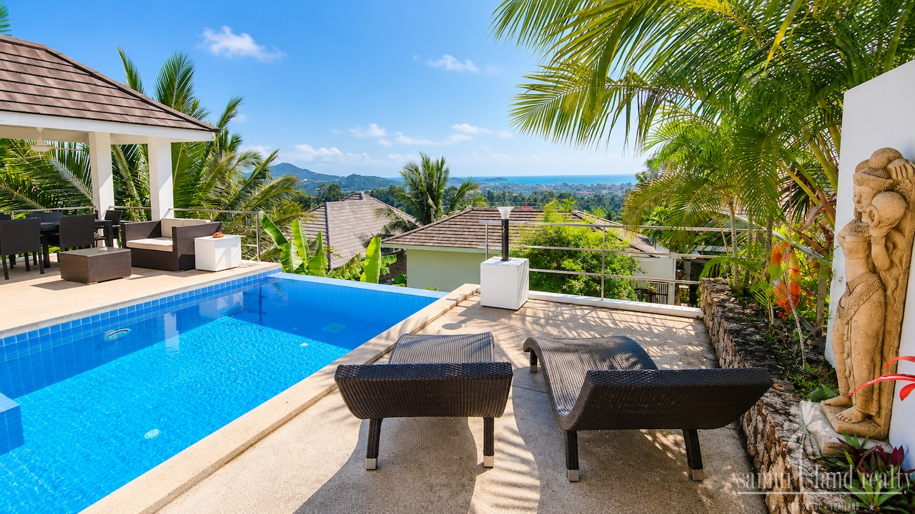 Chaweng 4-Bed Sea View Villa Outdoor Area