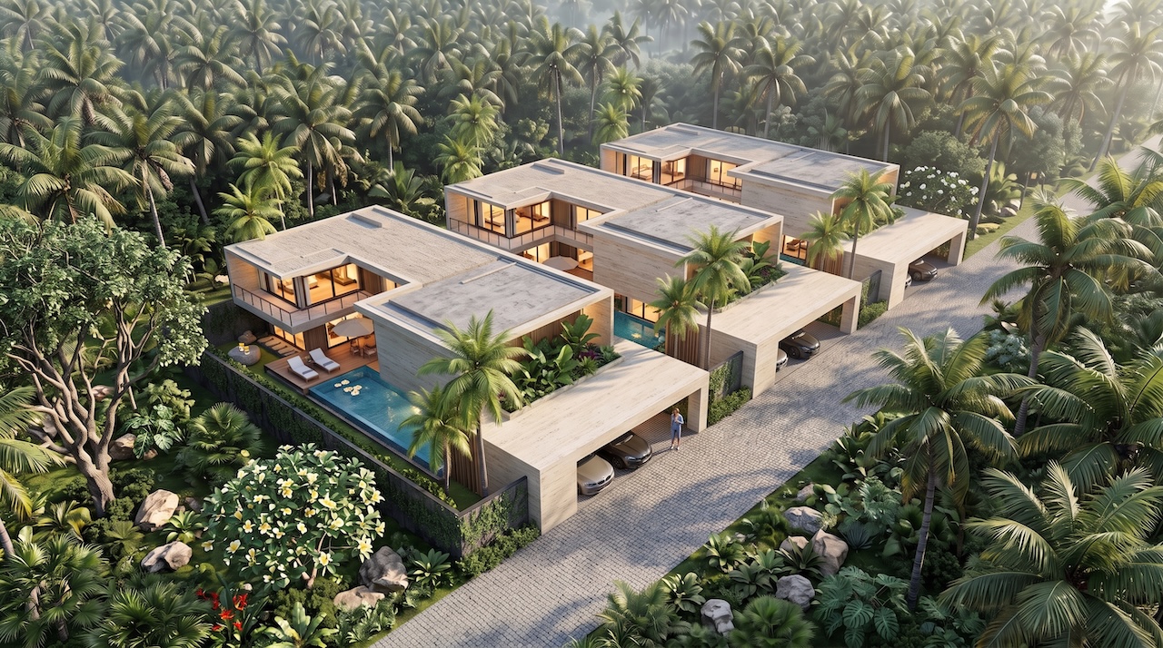 Ban Tai Two Bedroom Villas Aerial Render