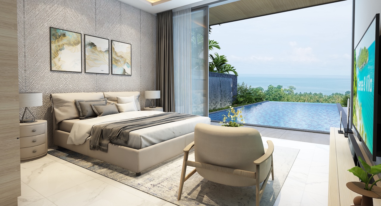 Koh Samui 5-Bedroom Sea View Villas Koh Samui 5-Bedroom Sea View Villas Guest Bed
