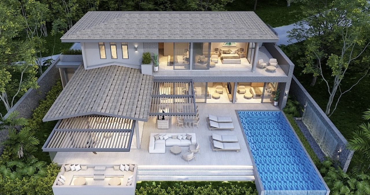 Koh Samui 5-Bedroom Sea View Villas Koh Samui 5-Bedroom Sea View Villas Aerial Render