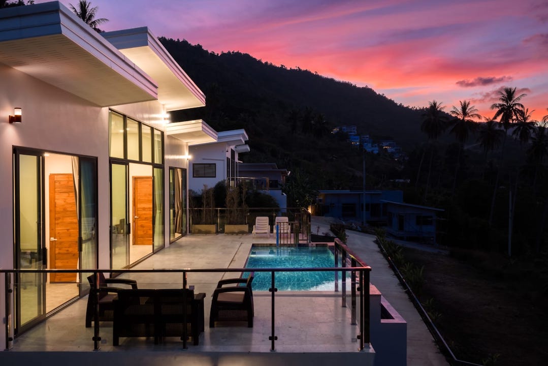 Lamai Valley View Villas Night Time