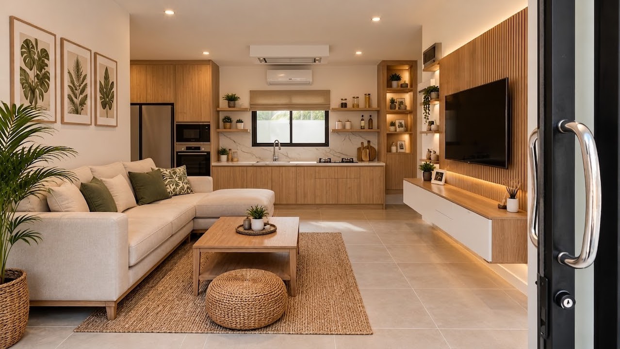 Modern 2 Bedroom Maenam Villa Living Area