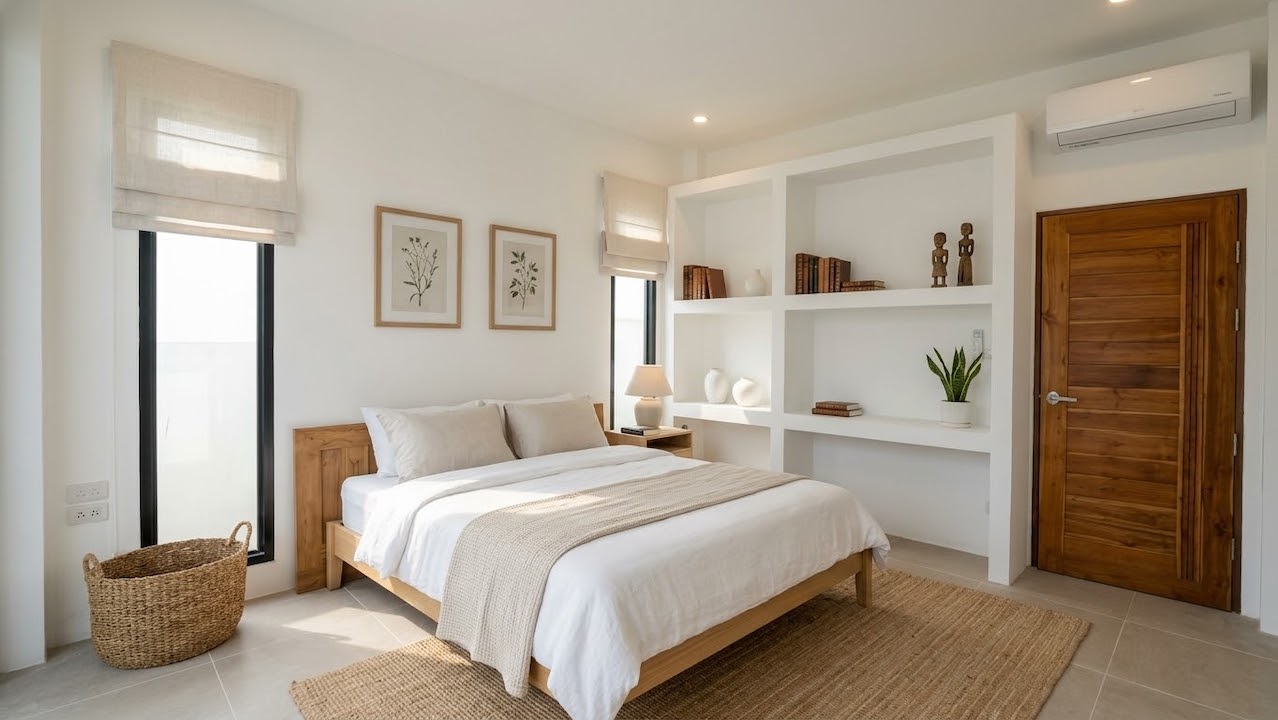 Modern 2 Bedroom Maenam Villa Bedroom