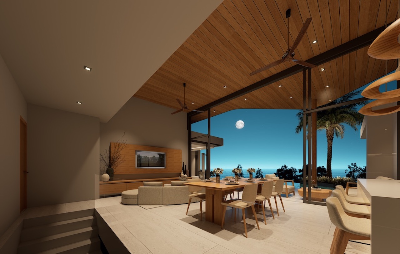 OVO Sea View Villas Samui Living Area