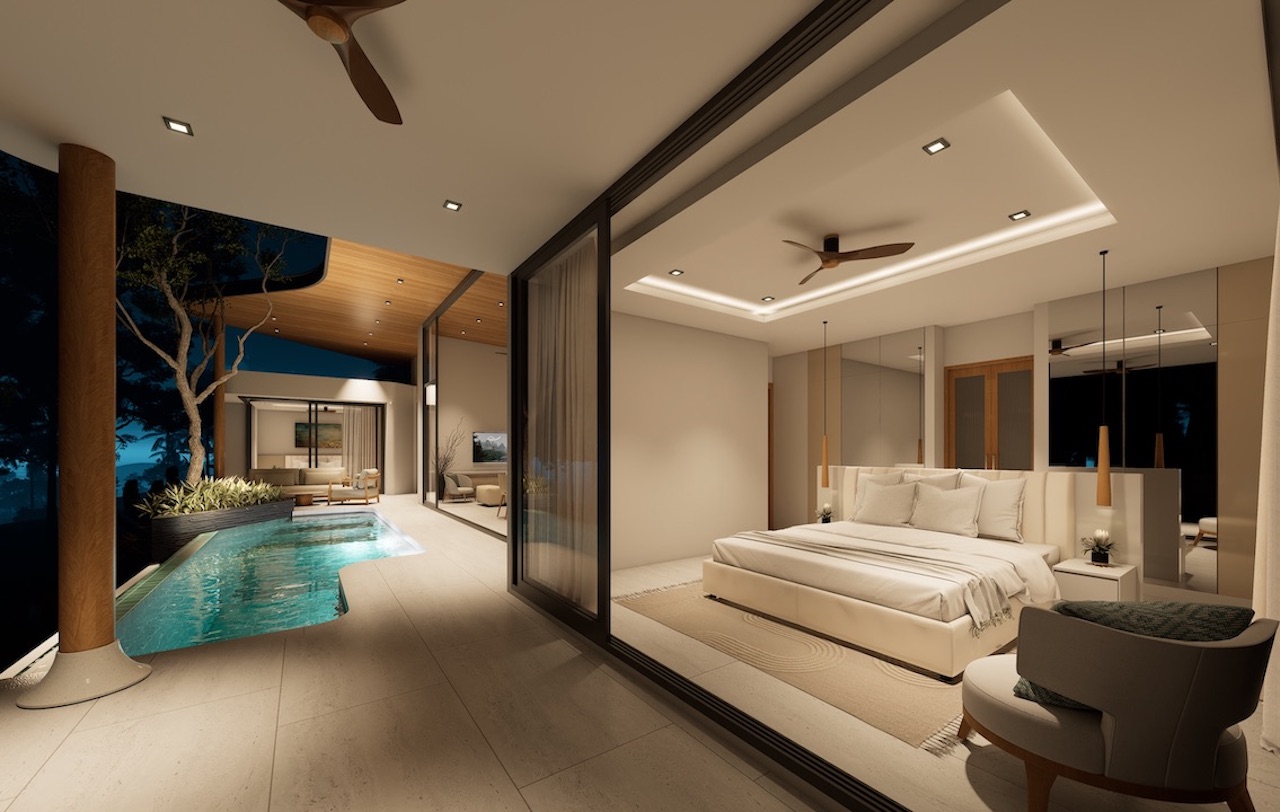 OVO Sea View Villas Samui Bedroom