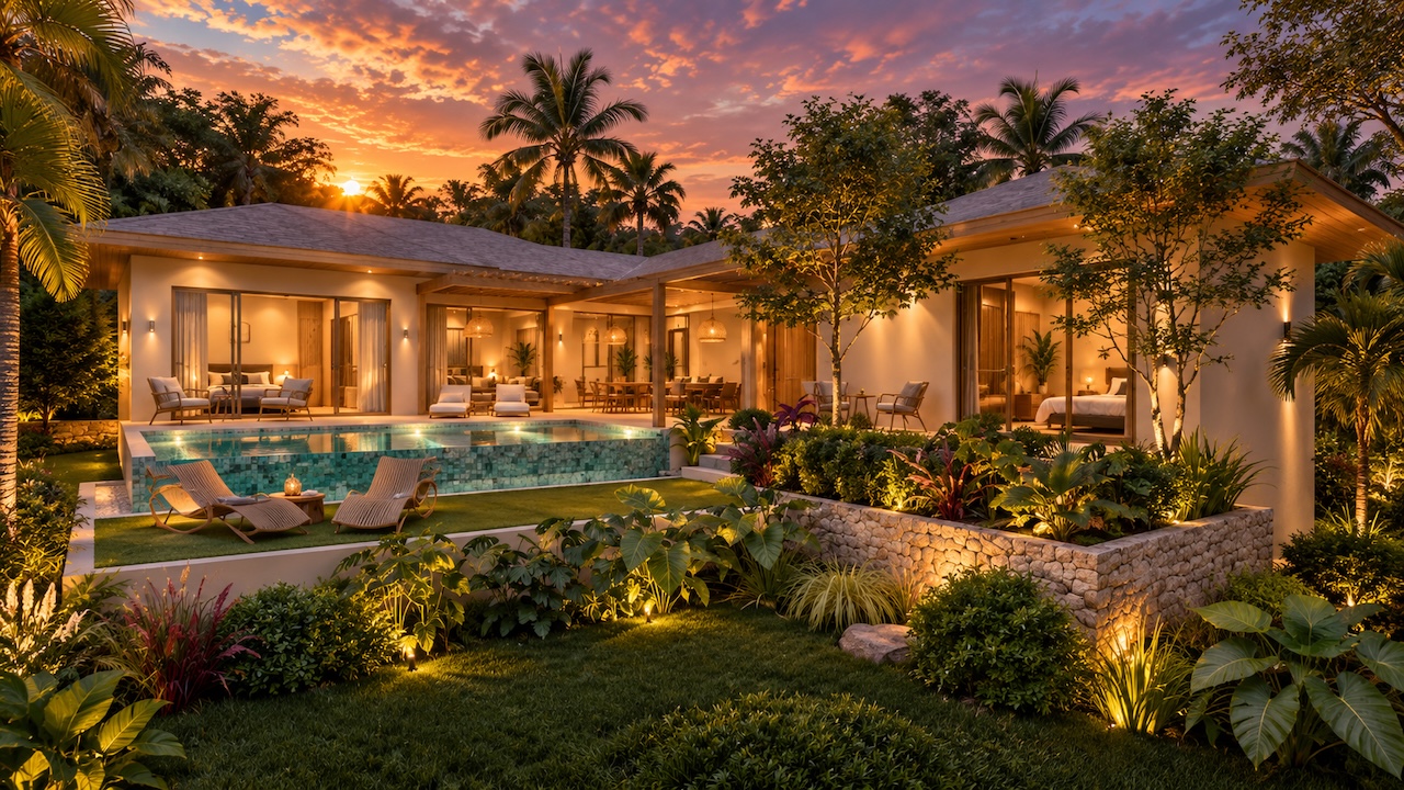 Palm Sea View Villas Palm Sea View Villas Exterior Night